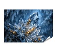 islandburner Póster premium con cristales extraños en cueva, cuadro de pared brillante para su hogar - gran formato