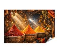 islandburner Póster premium con especias coloridas en el mercado oriental para la cocina - Standard - Edición C1