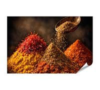 islandburner Póster premium con especias coloridas y azafrán para la cocina, mural estándar
