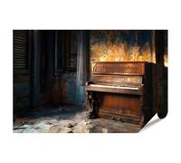 islandburner Póster premium con melodías ocultas, piano, mural para sala de estar para amantes de la música, formato grande