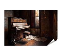 islandburner Póster premium con melodías perdidas, piano, mural para sala de estar para amantes de la música - gran formato