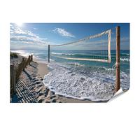 islandburner Póster premium de ensueño en la playa de voleibol mural para entusiastas del deporte en el salón - gran formato