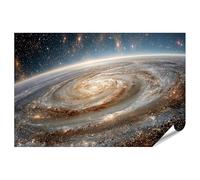islandburner Póster premium de galaxia en espiral mística, mural para sala de estar para fans del espacio, formato grande