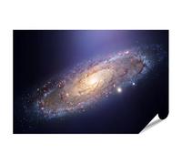 islandburner Póster premium de galaxia en espiral mística, mural para sala de estar para fans del espacio, formato grande