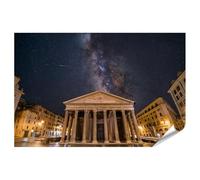 islandburner Póster premium de Roma Panteón de noche con cielo estrellado y detalles históricos - gran formato