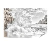 islandburner Póster Premium Dramático Ola Marina Mural Sala de Estar para los amantes de la naturaleza -