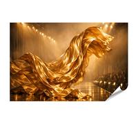 islandburner Póster Premium Elegante Mural con Tela Dorada en Pasarela - Estándar