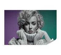 islandburner Póster premium elegante mural de una mujer en estilo Marilyn Monroe - Estándar - Edición C1