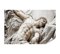 islandburner Póster premium Escultura dramática de un guerrero heroico para decoración de pared - Estándar