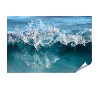 islandburner Póster Premium Majestuoso Ola Congelada Mural Sala de Estar Para Amantes de la Naturaleza - Estándar