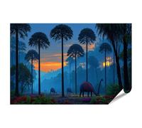 islandburner Póster premium místico rebaño de dinosaurios mural sala de estar para aventureros - gran formato