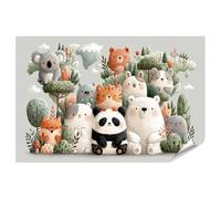 islandburner Póster premium para habitación infantil con animales mágicos, para pequeños exploradores, estándar