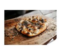 islandburner Póster premium rústico Zaatar pan plano mural cocina para gourmets - gran formato - Edición J1