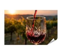 islandburner Póster premium seductor momento vino mural comedor para gourmets - gran formato