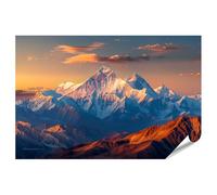 islandburner Póster XXL de amanecer sobre picos de montaña nevados en los Alpes para salón, amantes de la naturaleza, arte Premium, fotos fotográficas