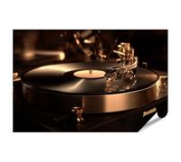 islandburner Premium Poster Elegante tocadiscos con disco brillante para amantes de la música - Estándar