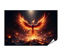 islandburner Prime Bild Poster Phoenix aus der Asche im Feuerschein des Morgens Premium Bilder Fotografías Impresión fotográfica