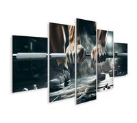 islandburner Prime - Cuadro sobre lienzo para entrenamiento de fuerza, fitness, motivación, polvo, remolino en el gimnasio, imágenes de pared, póster