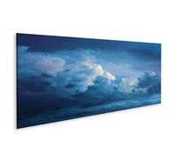 islandburner Prime Imagen sobre lienzo Nubes en el cielo nocturno Fluffy Dreams of the Sky - Lienzo 120 x 40 cm - Panorama