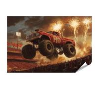 islandburner Prime XXL Imagen Póster Monster Truck Show Fuegos Artificiales y Animaciones en el Estadio Premium Imágenes Impresión fotográfica