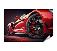 islandburner Prime XXL - Póster de Coche Deportivo Rojo Apto para Ferrari Premium, impresión fotográfica