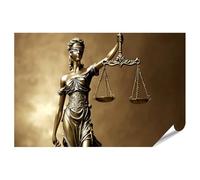 islandburner Prime XXL - Póster de la Justicia Estatua con Libra de la Justicia en aspecto de bronce