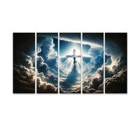 islandburner Primer cuadro sobre lienzo Ángeles Humanos Figura de Luz en Cielo Nublado Cuadros Murales Póster