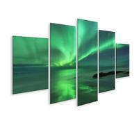 islandburner Primer cuadro sobre lienzo aurora boreal en la orilla del mar cielo nocturno mágico hermosa vista imágenes murales póster