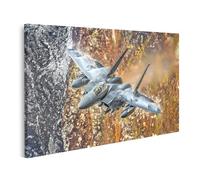 islandburner Primer cuadro sobre lienzo avión de combate sobre las montañas en caída imágenes murales póster