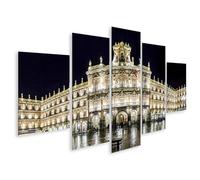 islandburner Primer cuadro sobre lienzo Plaza Mayor Vista Nocturna Salamanca Arquitectura Imágenes Murales Póster