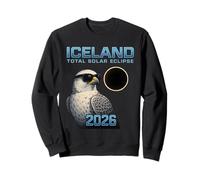 Islandia 2026 Eclipse Gyrfalcon Bird Totality Hombres Mujeres Niños Sudadera