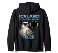 Islandia 2026 Eclipse Gyrfalcon Bird Totality Hombres Mujeres Niños Sudadera con Capucha