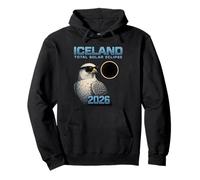 Islandia 2026 Eclipse Gyrfalcon Bird Totality Hombres Mujeres Niños Sudadera con Capucha