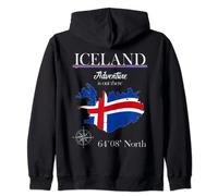 Islandia - Adventure Is Out There - Bandera islandesa Sudadera con Capucha