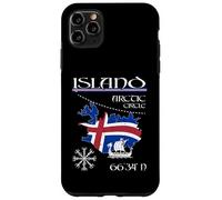 Islandia - Bandera de la Isla - Círculo Ártico - Barco Vikingo & Vegvís Carcasa para iPhone 11 Pro MAX