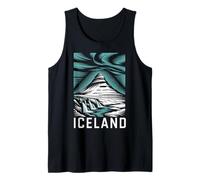 Islandia, Divertidos glaciares nórdicos de montaña y Aurora Boreal Camiseta sin Mangas