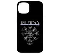 Islandia - Espíritu nórdico - Brújula vikinga Vegvisir con Mapa Carcasa para iPhone 13
