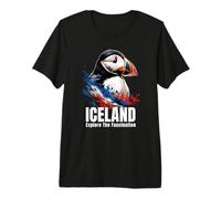 Islandia Frailecillo Viaje Naturaleza Ave Marina Explora Camiseta Premium