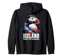Islandia Frailecillo Viaje Naturaleza Ave Marina Explora Sudadera con Capucha
