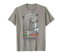 Islandia Naturaleza Maravillas Aurora Volcán Frailecillos Souvenir Camiseta