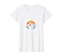 Islandia Tierra de Fuego y Hielo Aventura Gráfico Camiseta, Mujer, Blanco, S