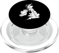 Islas Británicas Mar Irlanda Escocia Gales Inglaterra Mapa Monedas PopSockets PopGrip para MagSafe
