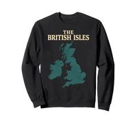 Islas Británicas Mar Irlanda Escocia Gales Inglaterra Mapa Monedas Sudadera