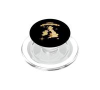 Islas Británicas Mar Irlanda Escocia Gales Inglaterra Mapa Vintage PopSockets PopGrip para MagSafe