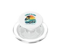 Islas Caimán Caribbean Paradise Sea Turtle Sunset Camiseta PopSockets PopGrip para MagSafe