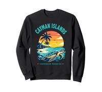 Islas Caimán Caribbean Paradise Sea Turtle Sunset Camiseta Sudadera