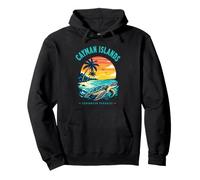 Islas Caimán Caribbean Paradise Sea Turtle Sunset Camiseta Sudadera con Capucha