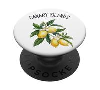 Islas Canarias España Limón Arte Español Fruit Lover Vintage PopSockets PopGrip Adhesivo