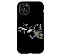 Islas del Caribe Banderas y Mapa, Vacaciones en el mar Caribe tee Carcasa para iPhone 11 Pro