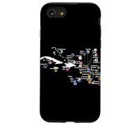 Islas del Caribe Banderas y Mapa, Vacaciones en el mar Caribe tee Carcasa para iPhone SE (2020) / 7/8